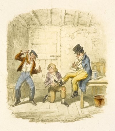 オリバー・ツイスト』の挿絵 作： George Cruikshank