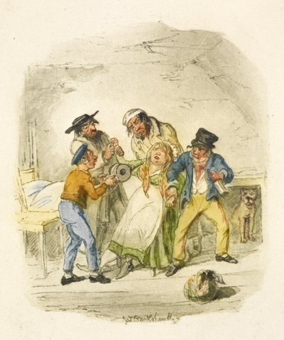 オリバー・ツイスト』の挿絵 作： George Cruikshank