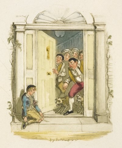 オリバー・ツイスト』の挿絵 作： George Cruikshank