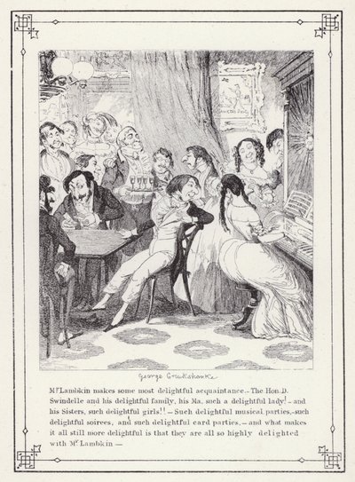 The Bachelors Own Book, or The Progress of Mr Lambkin (Gent) (e.g. engraving)」のイラスト。 作： George Cruikshank