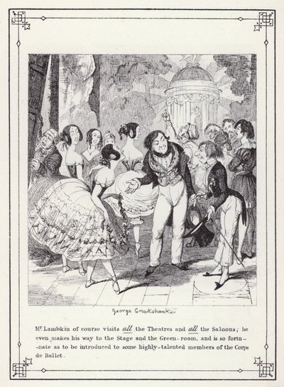 The Bachelors Own Book, or The Progress of Mr Lambkin (Gent) (e.g. engraving)」のイラスト。 作： George Cruikshank