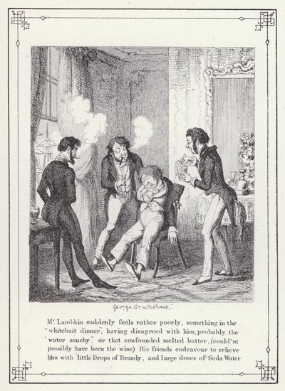 The Bachelors Own Book, or The Progress of Mr Lambkin (Gent) (e.g. engraving)」のイラスト。 作： George Cruikshank