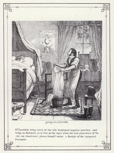 The Bachelors Own Book, or The Progress of Mr Lambkin (Gent) (e.g. engraving)」のイラスト。 作： George Cruikshank