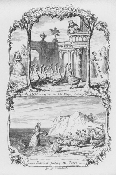 ジョージ・クルイックシャンクの「The Pentamerone」のイラスト（エングレービング 作： George Cruikshank
