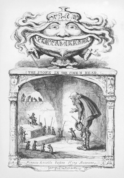 ジョージ・クルイックシャンクの「The Pentamerone」のイラスト（エングレービング 作： George Cruikshank