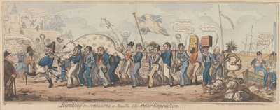 宝物の上陸、あるいは極地遠征の成果！！』。 作： George Cruikshank