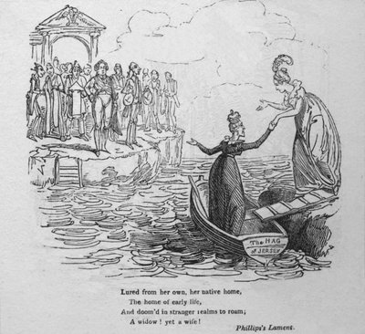彼女自身の故郷の家から誘惑された...、c1820。 作： George Cruikshank