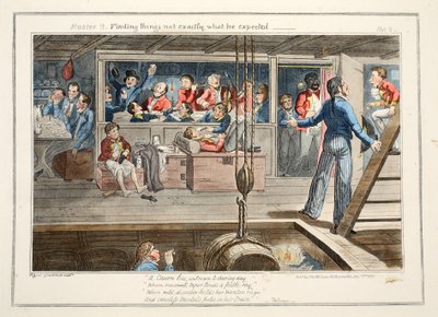 マスターB、彼が期待したものと正確に一致しないものを見つけること、パブ。 1835年（手描きの彫刻） 作： George Cruikshank