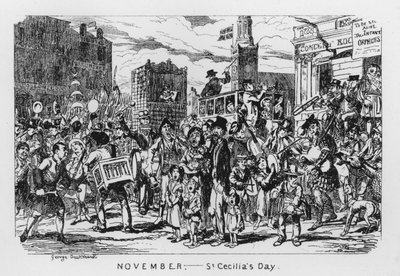 11月、セント・セシリア・デー（刻印 作： George Cruikshank