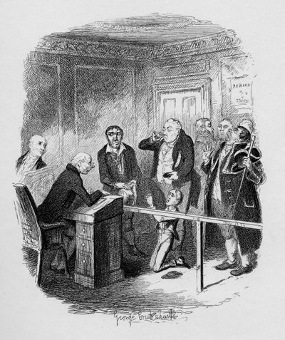 チャールズディケンズの「オリバーツイストの冒険」（1812-70）1838年、チャップマンウントホール発行、1901年 作： George Cruikshank