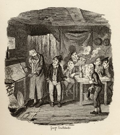 チャールズディケンズの「オリバーツイストの冒険」（1812-70）1838年、チャップマンウントホール発行、1901年 作： George Cruikshank