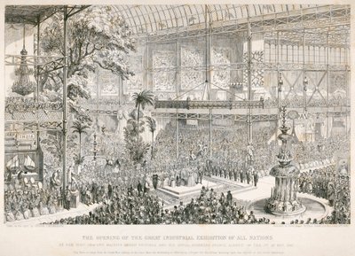 大博覧会のオープニング、クリスタルパレス、ハイドパーク、ロンドン、1851 作： George Cruikshank