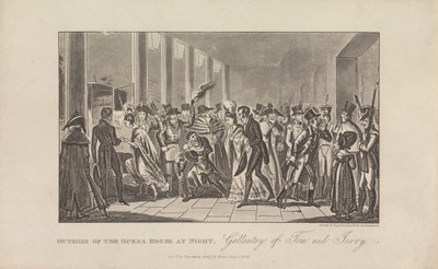 夜のオペラハウスの外 作： George Cruikshank