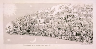 「通過イベント、または 1853 年の彗星の尾」 作： George Cruikshank
