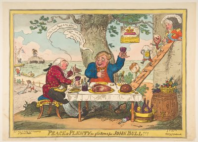1814年5月25日、John Bull !!!の平和とたっぷりまたは良いニュース。 作： George Cruikshank