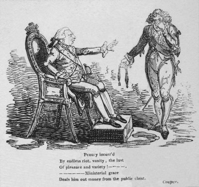 終わらない暴動、虚栄心、快楽と多様性の欲望によってペナルティが負う！ 作： George Cruikshank