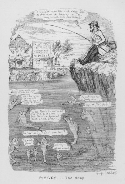 魚座、深すぎ！？(彫刻) 作： George Cruikshank