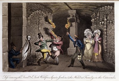 Promenade dans les catacombes（カタコンブのプロムナード） - David Carey（デビッド・キャリー）著、Georges Cruikshank（ジョルジュ・クルイックシャンク）画、Ed.Faiburn, London 作： George Cruikshank
