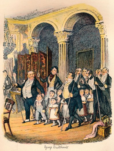 パブリックディナー、c1900 作： George Cruikshank