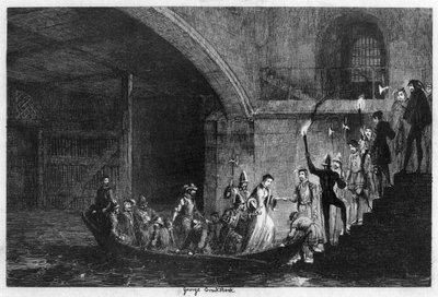 ジェーン女王とギルフォードダドリー卿がタワーに持ち帰った1553 1840 作： George Cruikshank