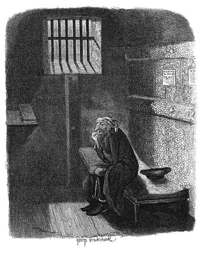チャールズ・ディケンズによるオリバー・ツイストのシーン、1837年 作： George Cruikshank