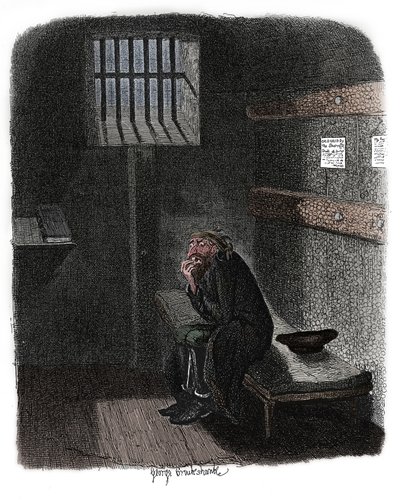 チャールズディケンズによる1837年のオリバーツイストのシーン 作： George Cruikshank