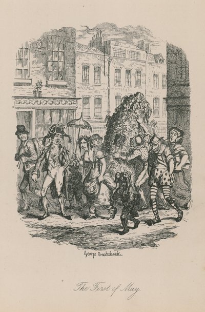 ロンドンの生活シーン：5月1日 作： George Cruikshank