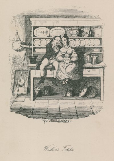 ロンドンの生活の様子：ワトキンス・トトルズ 作： George Cruikshank