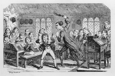 学校のむち打ち 作： George Cruikshank