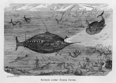 多様な形態の科学(エングレービング) 作： George Cruikshank
