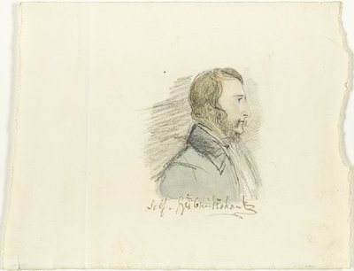 横顔の自画像 作： George Cruikshank