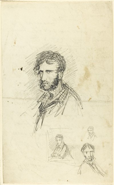 自画像と3つのスケッチ 作： George Cruikshank