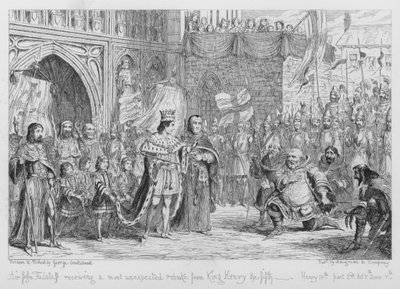 ジョンファルスタッフ卿はヘンリー王から5度目の予想外の非難を受けました 作： George Cruikshank