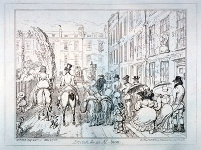 「アルバムのスケッチ」、1835 年。 作： George Cruikshank