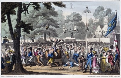 St.Louis Fête: la canaille - David Carey著「Life in Paris」（ロンドン）に掲載。 作： George Cruikshank