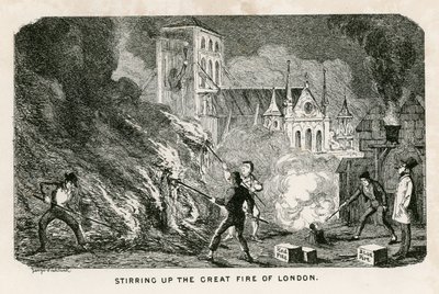 ロンドンの大火を掻き立てる 作： George Cruikshank