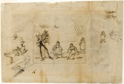 ダンスレッスンのための習作、パート2：メヌエット 作： George Cruikshank