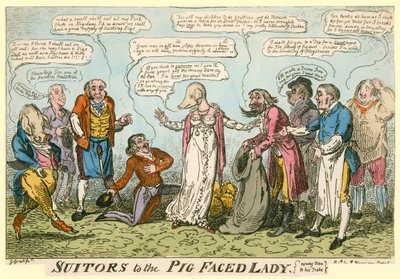 豚に面したレディオブマンチェスタースクエアのスイートナー、ロンドン 作： George Cruikshank