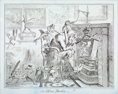 「青い悪魔」、1835 作： George Cruikshank