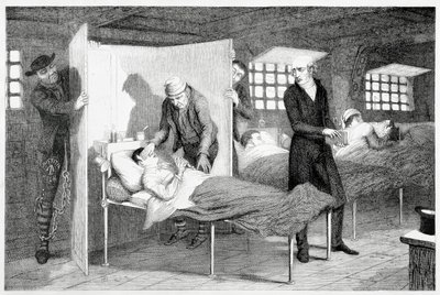 「少年は輸送船で死ぬ」、1848 作： George Cruikshank