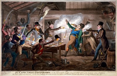 「カトー通りの共謀者...」、1820年 作： George Cruikshank