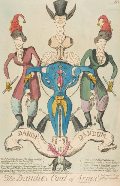 ダンディの紋章、1819 年 3 月 28 日、1819 年 3 月 28 日。 作： George Cruikshank