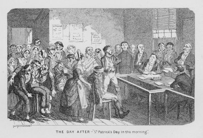 The Day After - セント・パトリックス・デイの朝 (彫刻) 作： George Cruikshank
