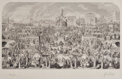 社会の飲酒習慣またはバッカス崇拝 作： George Cruikshank