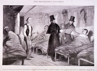 「酔っぱらいの子供たち」、c1847 作： George Cruikshank