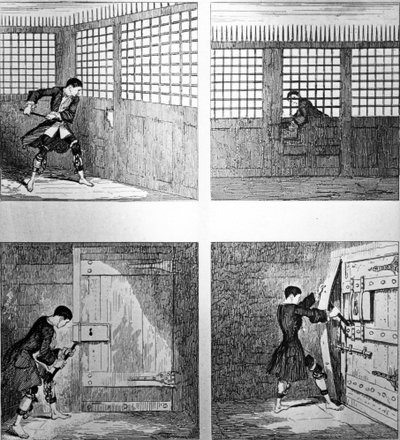1839年に出版されたWHエインズワースの「ジャックシェパード」のエスケープNo. 2 作： George Cruikshank