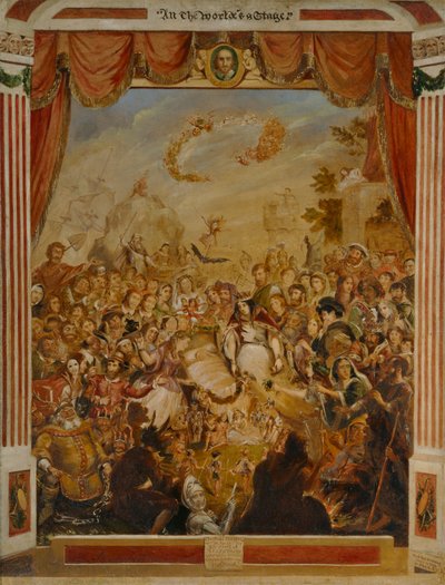 グローブ座の舞台にウィリアム・シェイクスピアが初登場 作： George Cruikshank