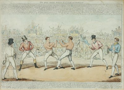 ランドールとマーティンのグレート・マッチ（カラー図版 作： George Cruikshank