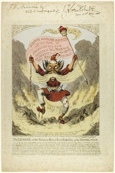 パリ血赤共和国の指導者 作： George Cruikshank