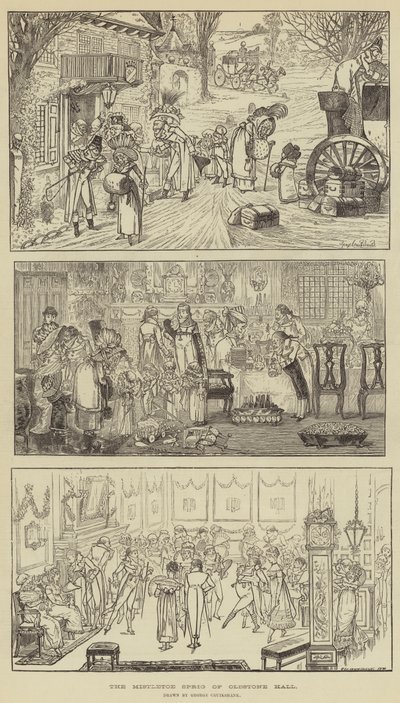 オールドストーンホールのヤドリギの小枝 作： George Cruikshank